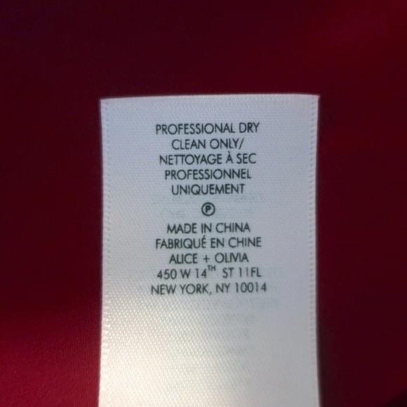 Alice + Olivia Gown Mariana Red Ruffled Silk Size 4 Asymmetric Maxi Dress - Picture 8 of 8